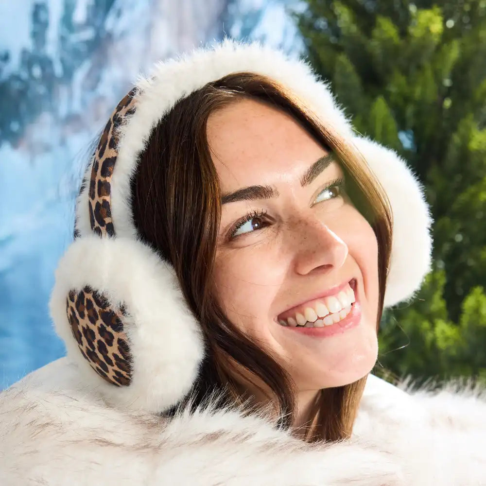 Cozy Faux Fur Earmuffs - Leopard