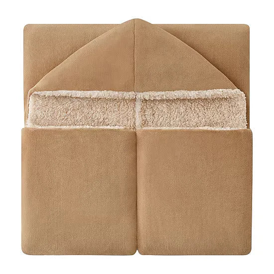 COZY HOODED WEARABLE BLANKET ICED COFFEE
