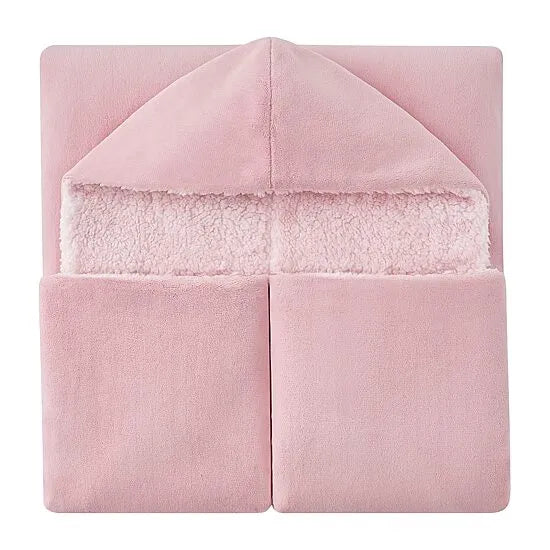 COZY HOODED WEARABLE BLANKET BLUSH