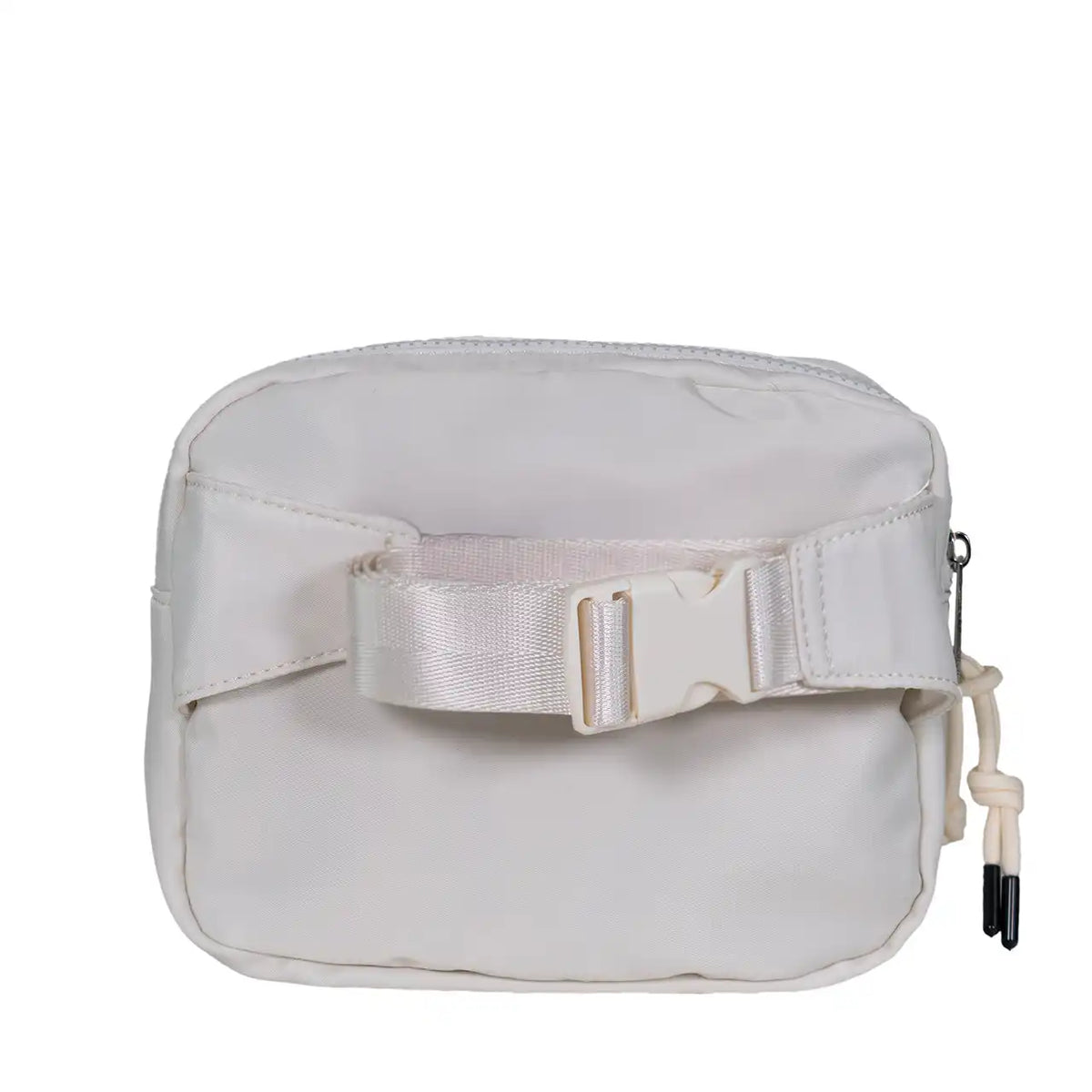 SQUARE DOUBLE ZIP WAIST BAG/SLING IVORY