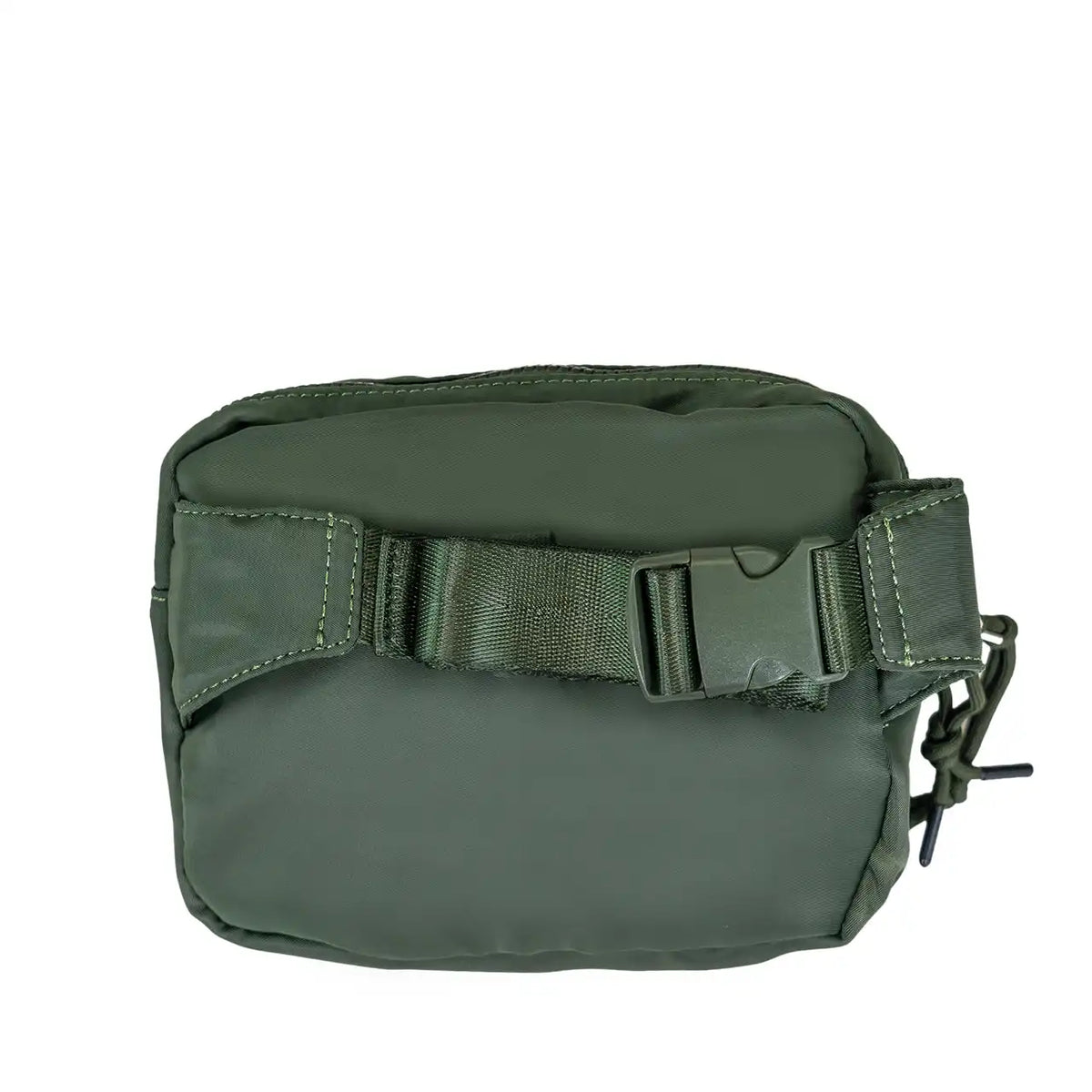 SQUARE DOUBLE ZIP WAIST BAG/SLING OLIVE