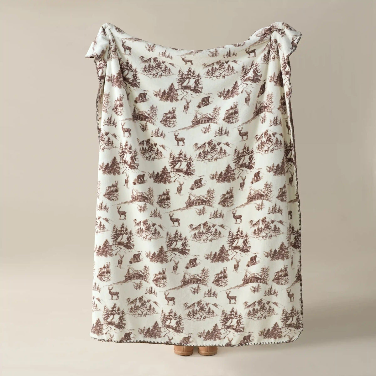 BADGER THROW WOODLAND TOILE