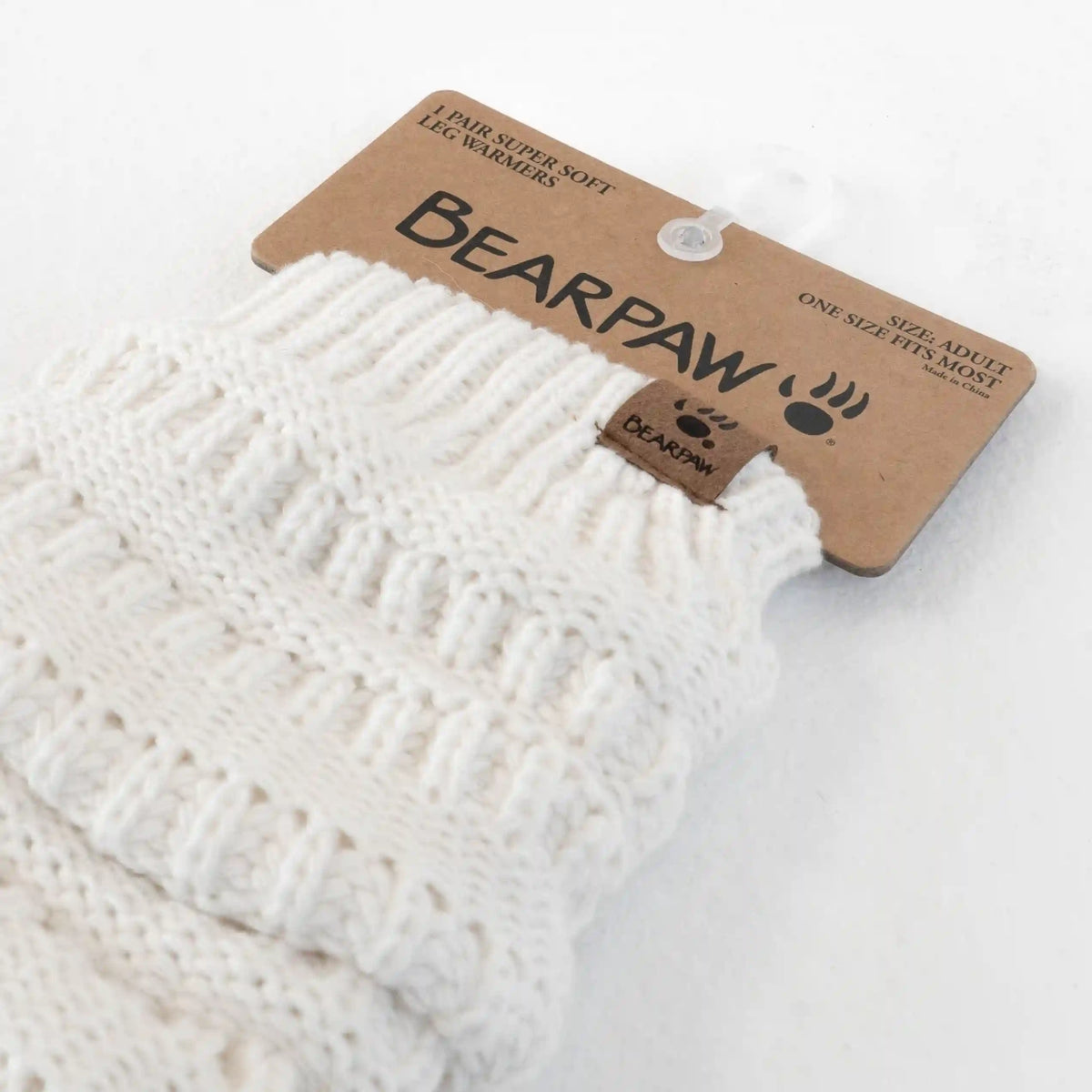 Ribbed texture Leg Warmers - Cream